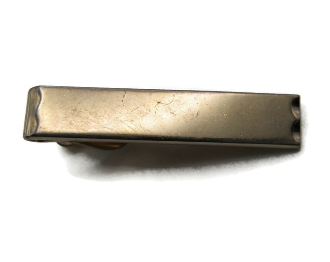 Beveled Tip Classic Modernist Tie Clip Tie Bar Men's Jewelry Gold Tone