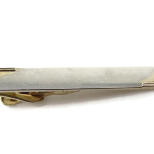 Framed Corners Tie Bar Clip Gold Tone Vintage Men&#39;s Jewelry Nice Design