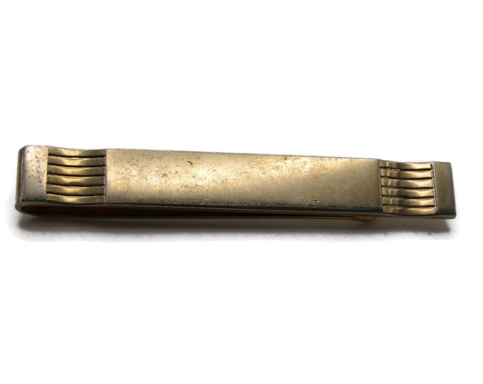 Concave Edges Tie Bar Tie Clip Men's Jewelry Gold Tone