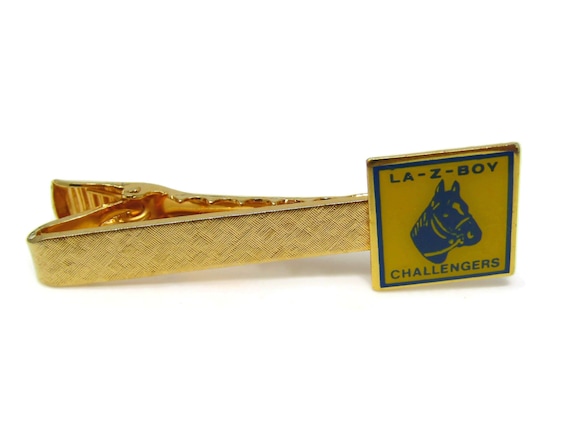 Rare La-Z-Boy Challengers Horse Men's Tie Bar Tie Clip Vintage