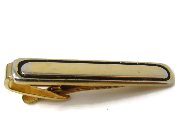 Cool Tie Bar Tie Clip Vintage Gold Tone Cool Design