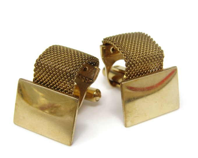 Wrap Mesh Rectangle Cufflinks for Men's Vintage Men's Jewelry Nice Design