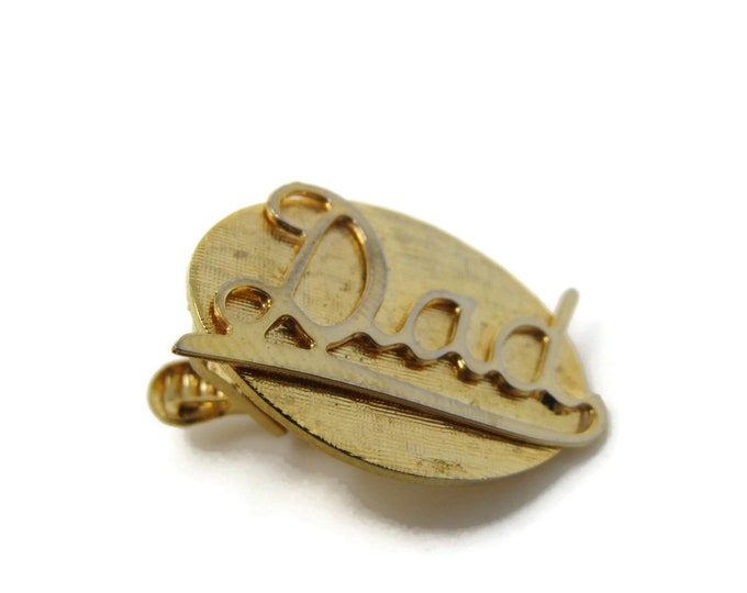 Dad Tie Bar Clip Vintage Gold Tone Stand Out w/ Style Fit In with Class