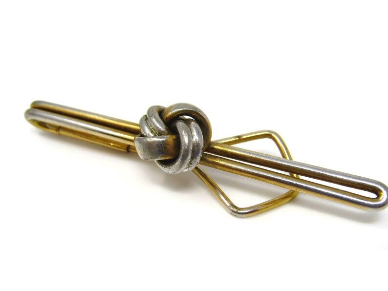 Knot Tie Clip Tie Bar Vintage Gold Tone Stand Out from the Crowd with Class