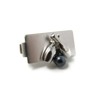 Bowling Tie Clip Tie Bar: Vintage Silver Tone Small - Stand Out from the Crowd with Class