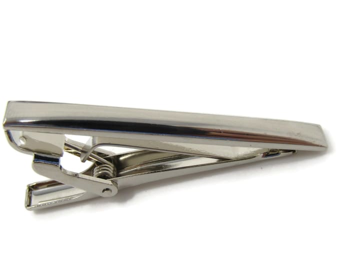 Smooth Rounded Tie Clip Tie Bar: Vintage Silver Tone - Stand Out from the Crowd with Class