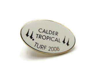 Calder Tropical Turf 2006 Tie Clip Tie Bar Wit Front Gold Tone Heren Sieraden