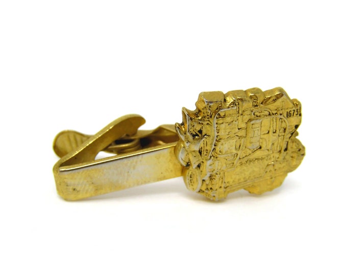 Caterpillar Engine 1673 Tie Clip Men's Vintage Nice Design