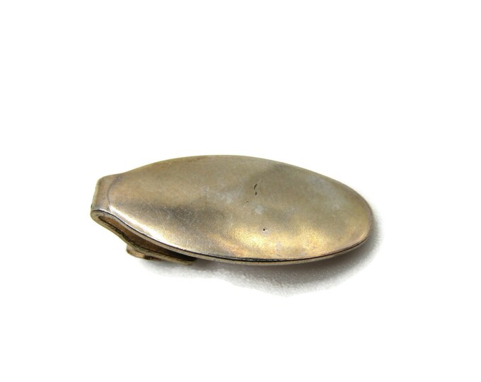 Oval Shape Smooth Finish Classic Industrial Design Gold Tone Tie Bar Tie Clip Men's Jewelry