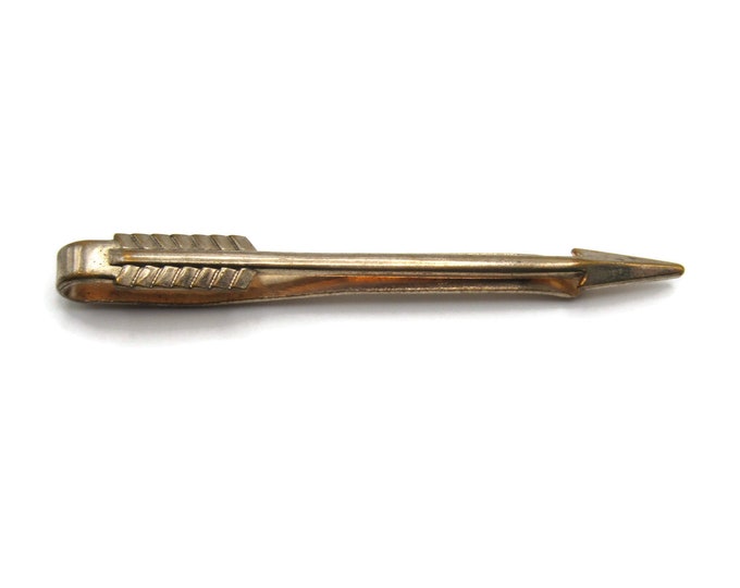 Arrow Tie Clip Gold Tone Tie Bar Vintage Men's Jewelry