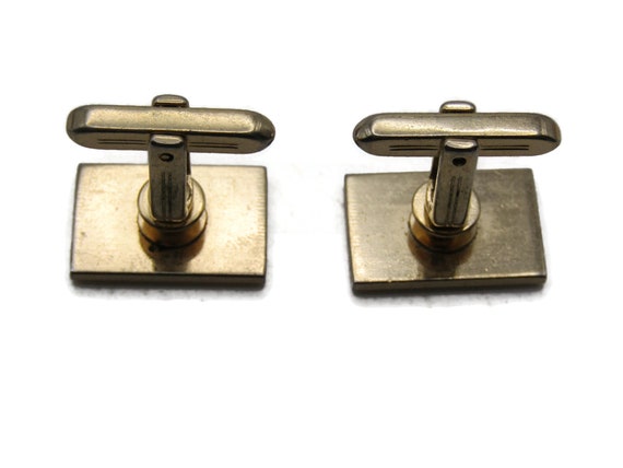 Horizontal Lines Rectangle Cuff Links Men's Jewel… - image 3