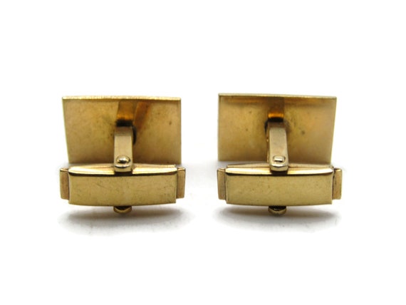 Horizontal Lines Rectangle Cuff Links Men's Jewel… - image 2
