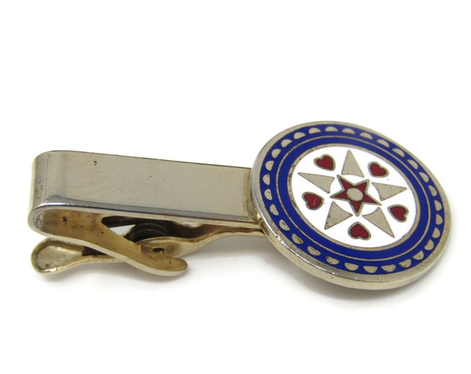 Flower Star Hearts Tie Clip Tie Bar: Vintage Gold Tone - Stand Out from the Crowd with Class