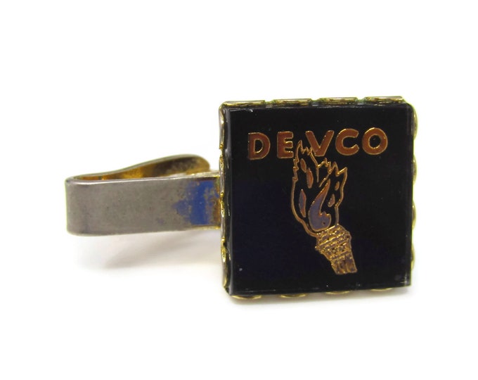 Vintage Tie Clip Tie Bar: DEVCO Torch Design