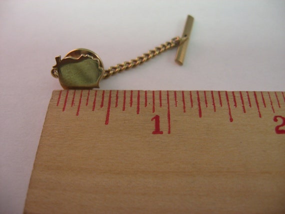 Vintage Men's Tie Tack Pin Jewelry: Fat Bird Gold… - image 5