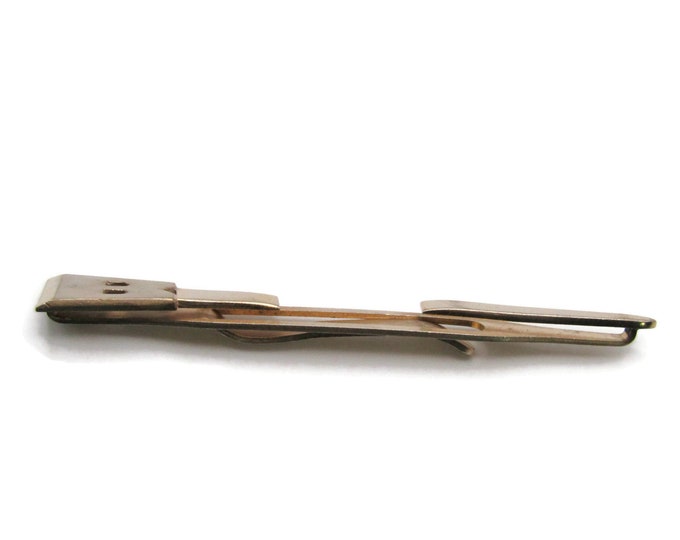 B Initial Letter Monogram Open Body Gold Tone Industrial Tie Clip Tie Bar Men's Jewelry