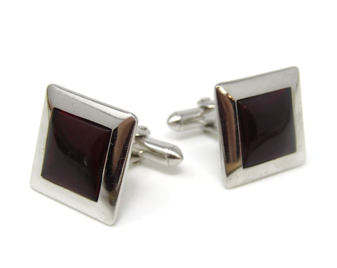 Gorgeous Dark Red Cufflinks for Men's Vintage Men's Jewelry Nice Design