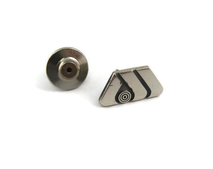 Vintage Tie Tack Tie Pin: Sterling Silver Company Logo Advertising