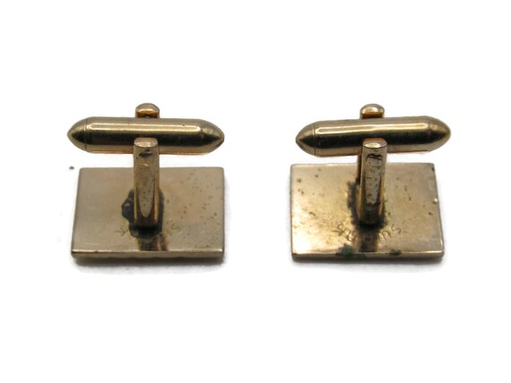 Rhinestone Inlay With Diagonal Lines Cuff Links M… - image 3