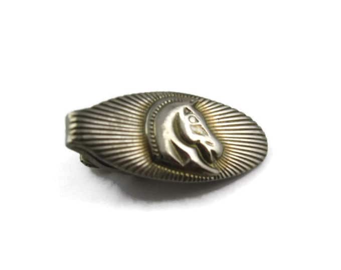 Vintage Tie Bar Clip: Horsehead Horse Head Oval