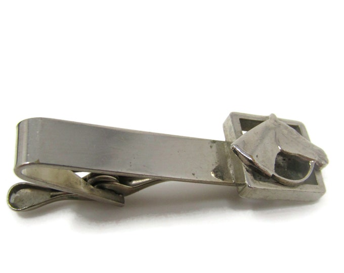 Horse Head Tie Bar Clip Vintage Silver Tone Stand Out w/ Style Fit In with Class