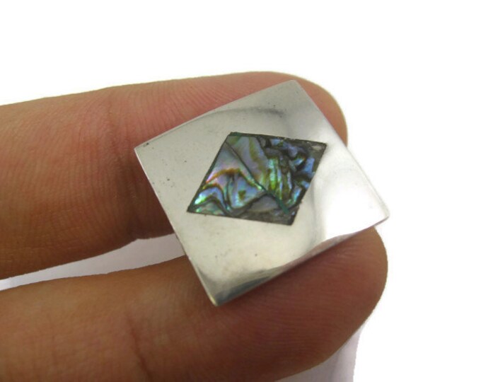Vintage Cufflinks for Men: Stunning 925 Silver Abalone Accent