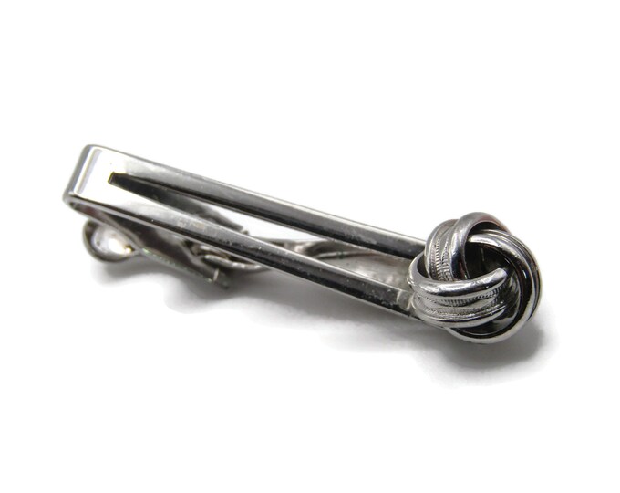 Open Body Silver Tone Tie Clip & Round Raised Ball Tie Clip Tie Bar Men's Jewelry