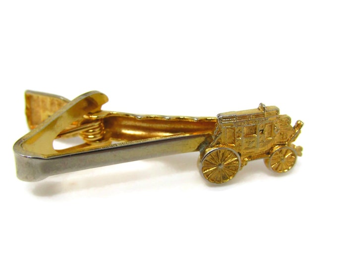 Cool Tie Clip Vintage Mens Tie Bar Carriage Stagecoach Gift for Dad Son Husband Brother
