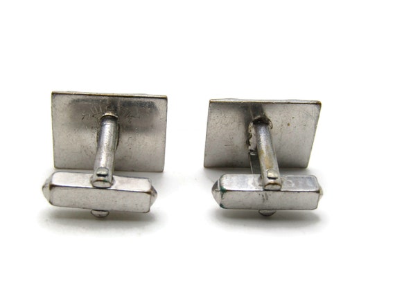 Weave Pattern Rectangle Cuff Links Men's Jewelry … - image 2