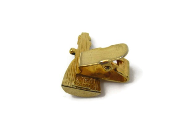 Transtag Men's Tie Clip Vintage Gold Tone Excelle… - image 4