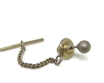 Metal Ball Tie Tack Pin Vintage Men's Jewelry Nice Design