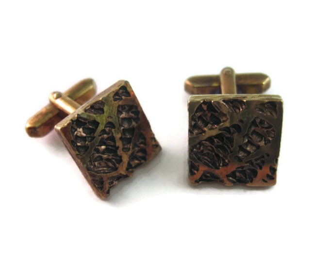 Vintage Cufflinks for Men: Quite Unique Textured See Through Square Design