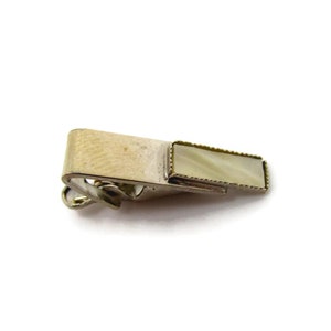 Vintage Tie Clip Tie Bar: Opalescent Accent