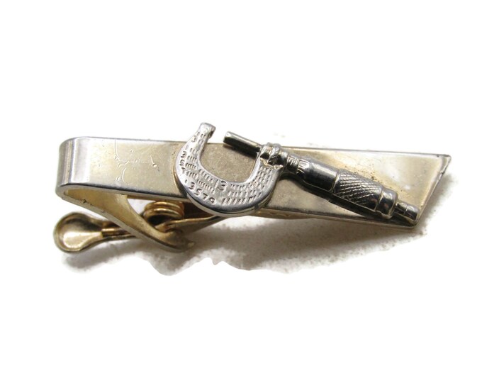 Gripper Tool Handy Man Tie Clip Tie Bar Men's Jewelry Silver And Gold Tone