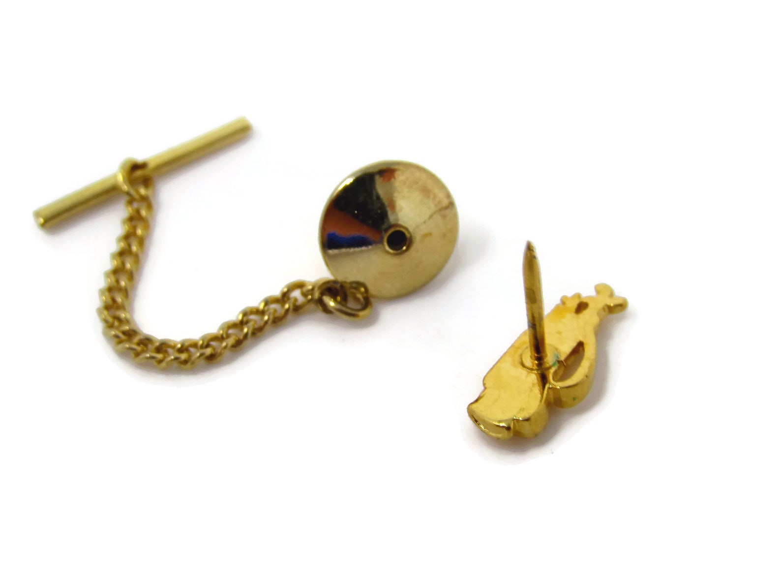 Vintage Tie Tack Tie Pin: Golf Bag Golfer Gift Gold Tone - Etsy