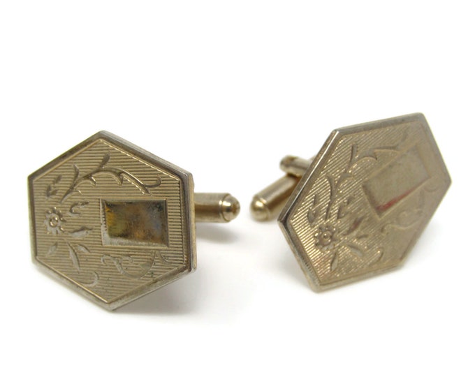 Flower Stem Design Cufflinks for Men's Vintage Men's Jewelry Nice Design