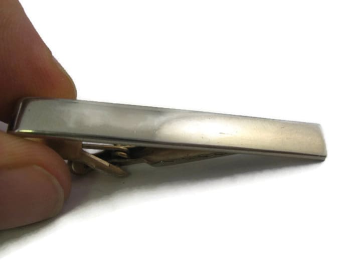 Vintage Tie Bar Clip: Faded Gold Tone Classic Design