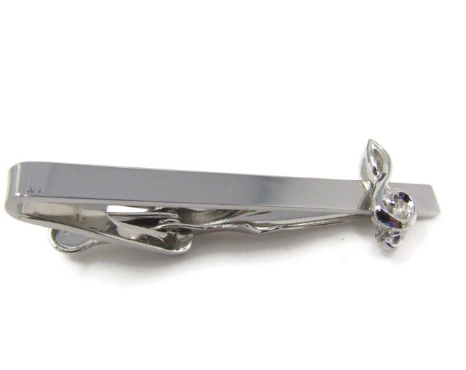 Music Musical G Clef Tie Clip Tie Bar: Vintage Silver Tone - Stand Out from the Crowd with Class