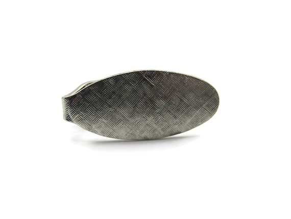 Textured Oval Patterned Retro Classic Design Silv… - image 2