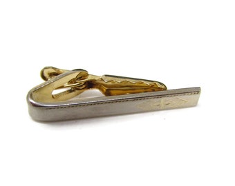 Vintage Tie Clip Tie Bar: Triple Diamond Shape Design Nice Quality