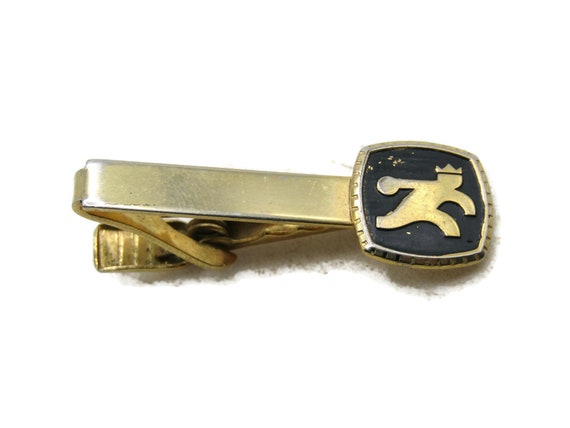 Bowling King Tie Clip Tie Bar Men's Jewelry Gold … - image 1