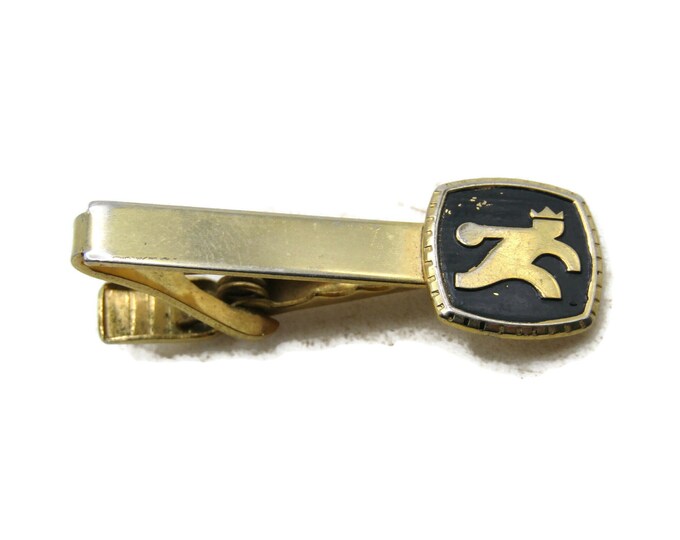 Bowling King Tie Clip Tie Bar Men's Jewelry Gold Tone