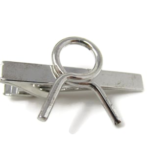 Bent Wire Industrial Design Tie Clip Tie Bar: Vintage Silver Tone - Stand Out from the Crowd with Class