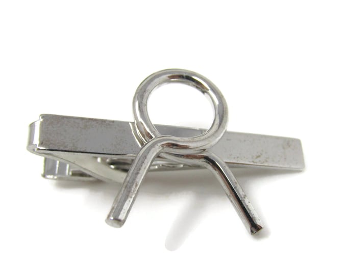 Bent Wire Industrial Design Tie Clip Tie Bar: Vintage Silver Tone - Stand Out from the Crowd with Class