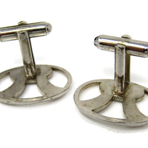 Vintage Cufflinks for Men: Interesting Silver Tone Modernist Design See ...