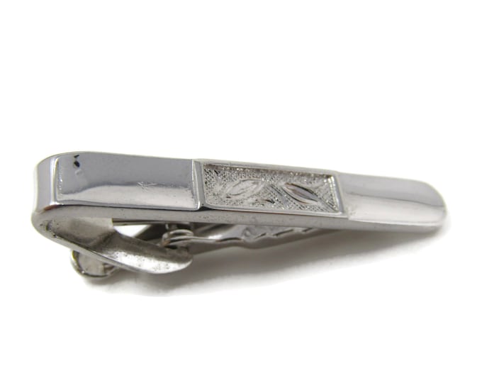 Leaves Tie Clip Tie Bar: Vintage Silver Tone - Stand Out from the Crowd with Class