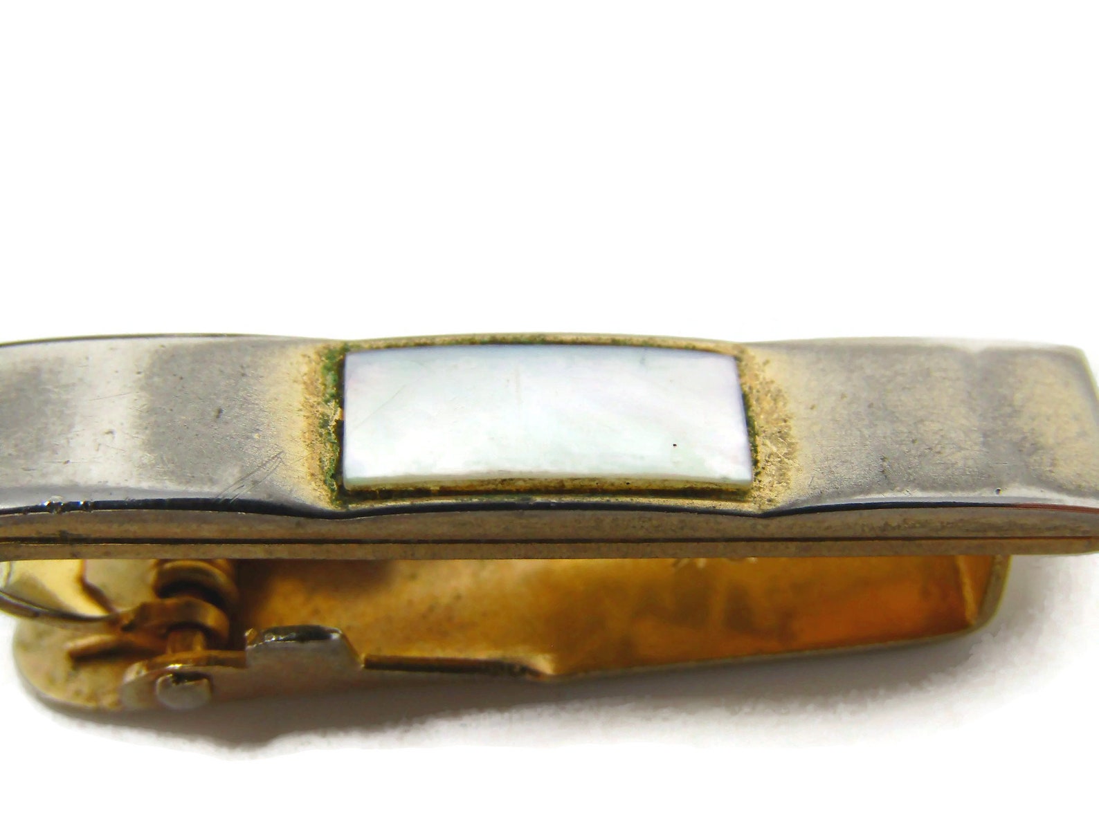Mother of Pearl Tie Clip Men's Vintage Tie Bar Nice Gold Etsy