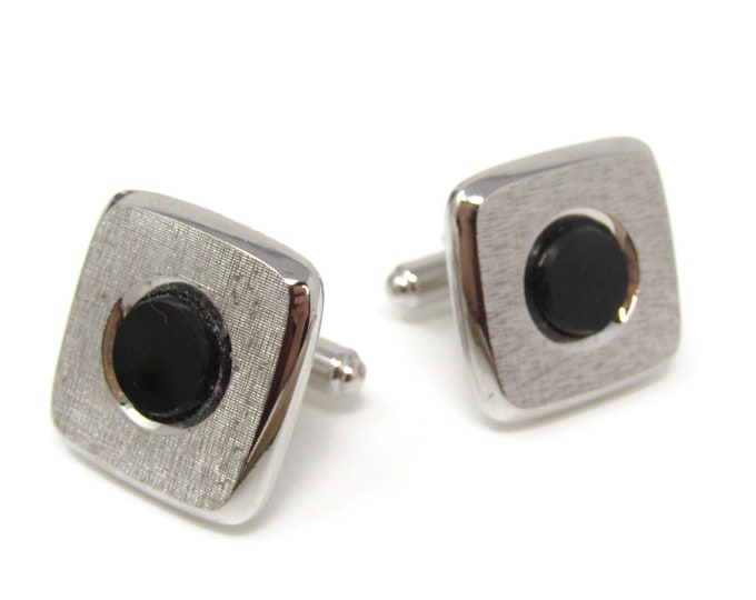 Black Center Textured Body Cufflinks for Men's Vintage Men's Jewelry Nice Design