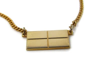 Vintage Minimalist Gold Tone Tie Clip - Men's Tie Bar