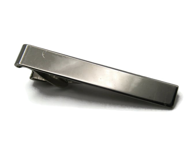 Smooth Finish Classic Vintage Modernist Industrial Silver Tone Tie Clip Men's Jewelry